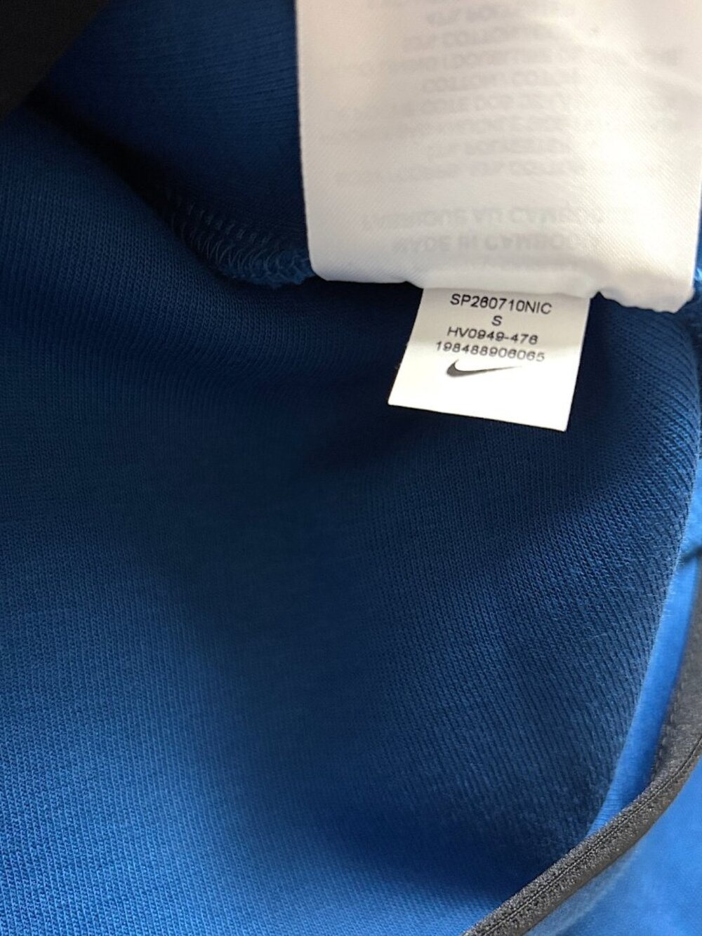 Nike Mens Tech Fleece Zip Up NWT Hoodie Blue Sz S HV0949-476 Sweatshirt New - Picture 7 of 10
